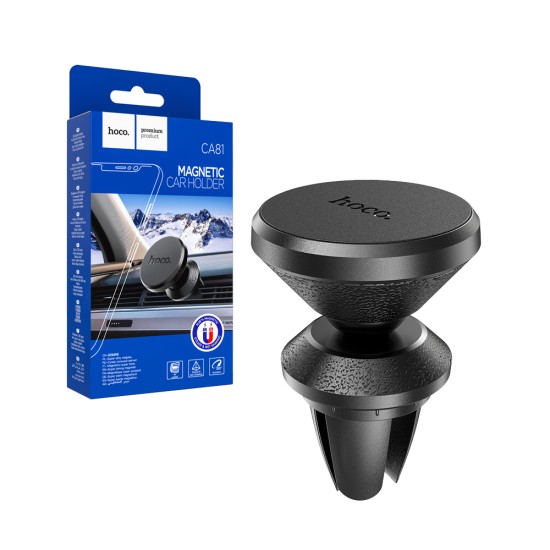 Suporte de Telefone para Carro Magnético Hoco CA81 para Saída de Ar Preto Suporte de Telefone para Carro Magnético Hoco CA81 para Saída de Ar Preto